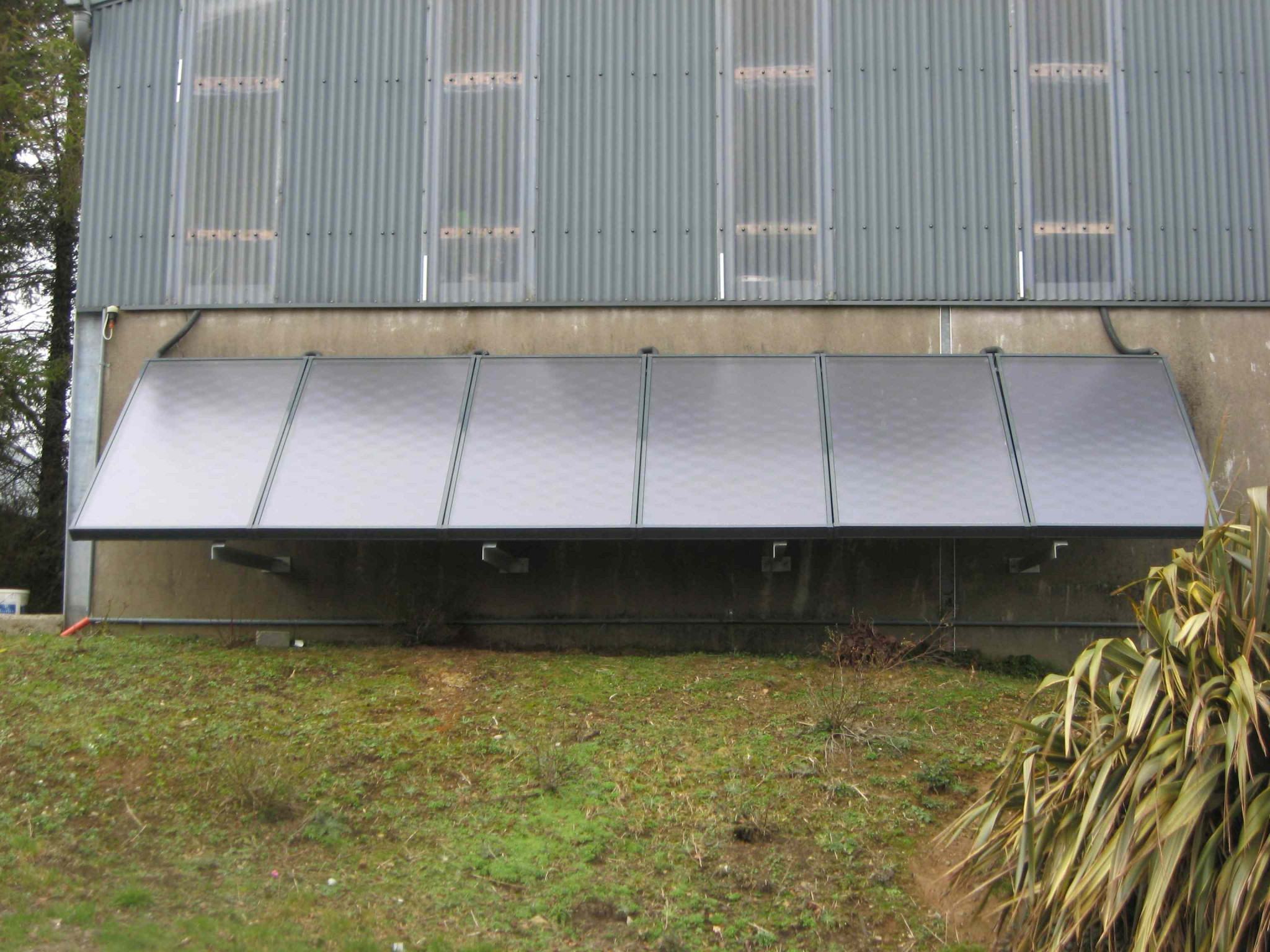 Solar Thermal Tiled panel Facade installation