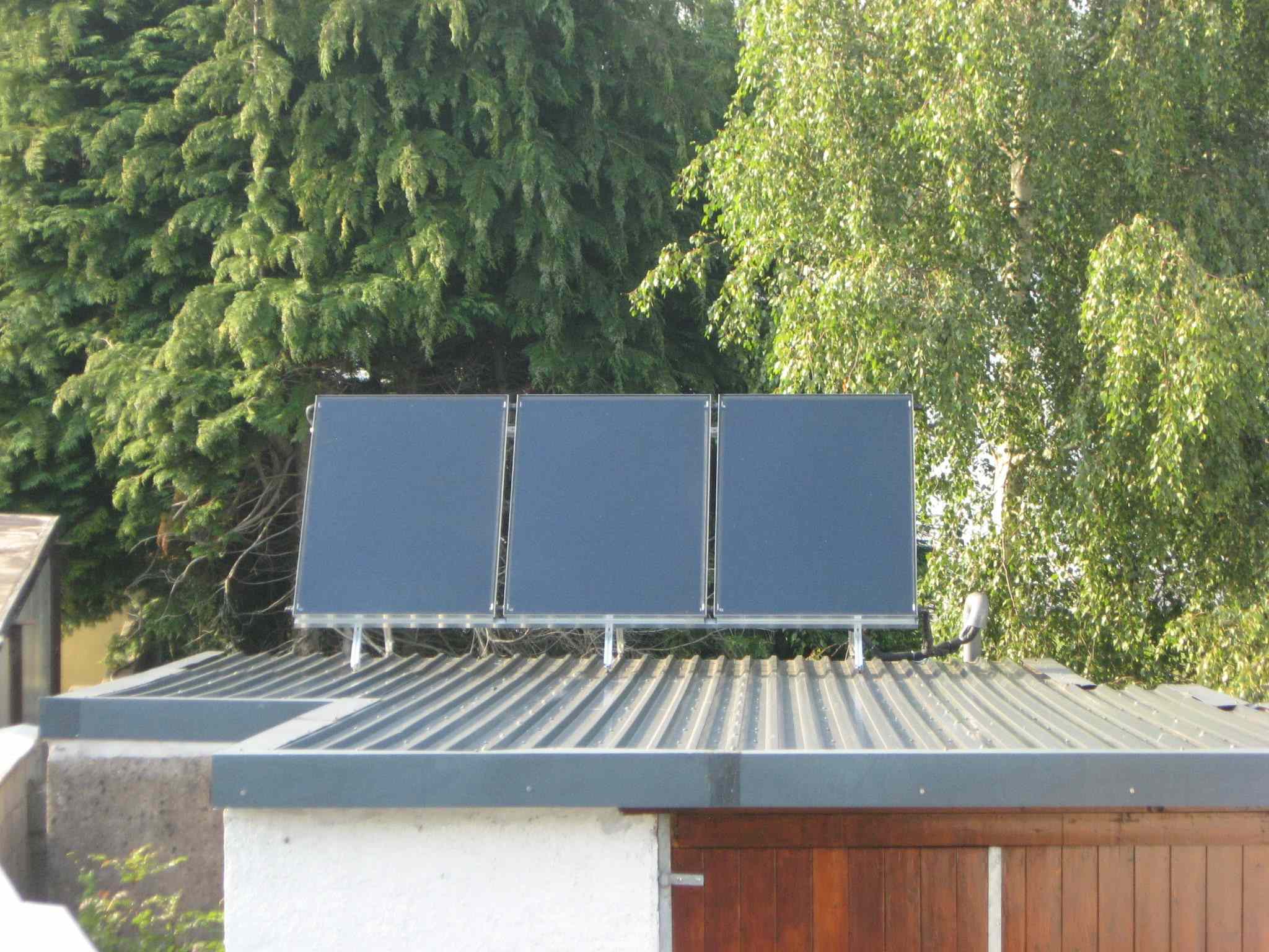 Solar Thermal Integrated Panels on a slate roof