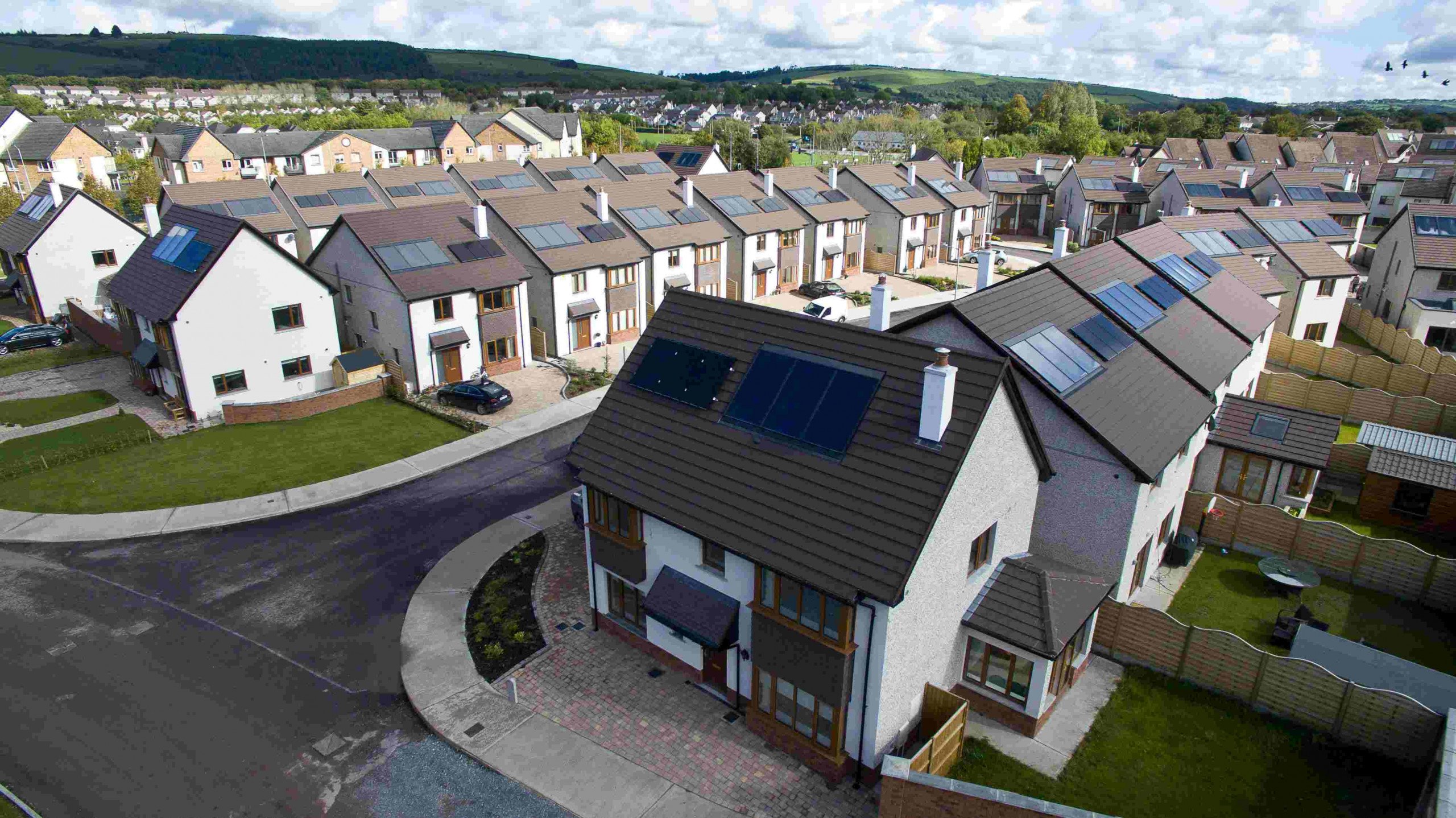 Solar Panel installation on two story residential estate in Ballincollig, Co. Cork