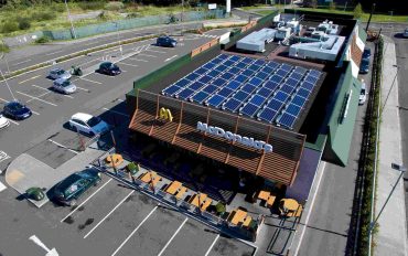 Flat-roof Solar PV Commercial installation on fast-food restaurant in Ballincollig, Co. Cork