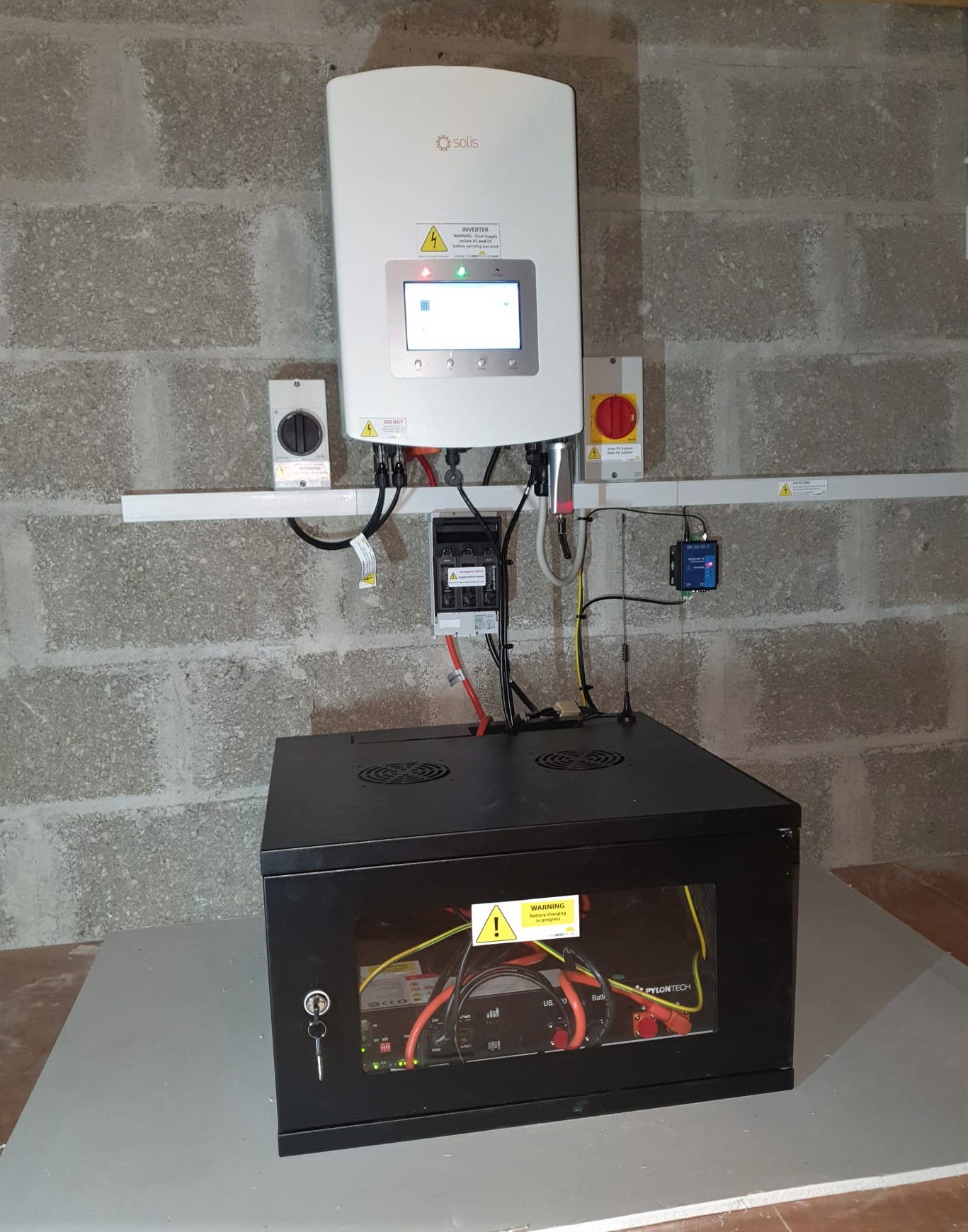 CES Hybrid Solar inverter and battery in Bantry